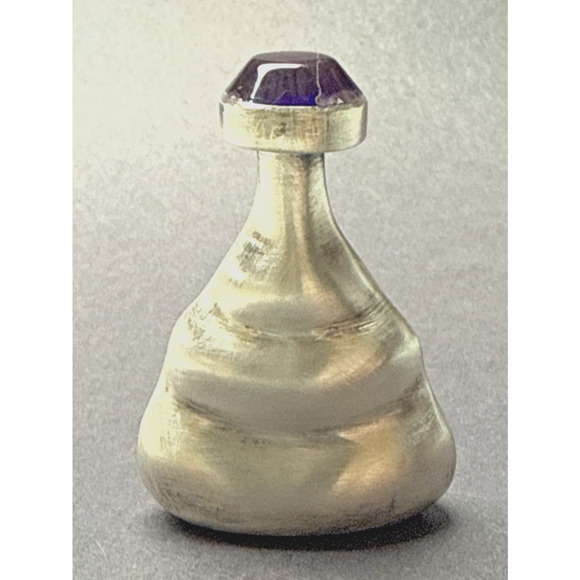 Taxco Sterling Silver TH-112 Mini Perfume Bottle Modern Blue Cabochon As Is - Picture 12 of 15